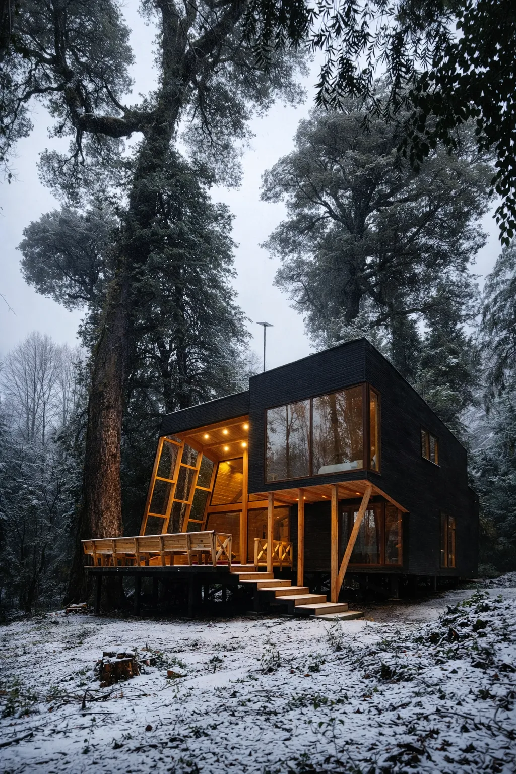 Frontis nevado del lodge