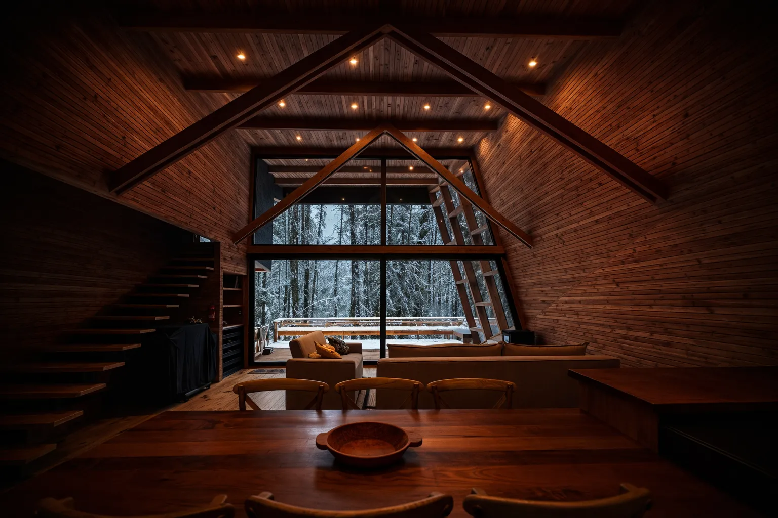 Living comedor de doble altura